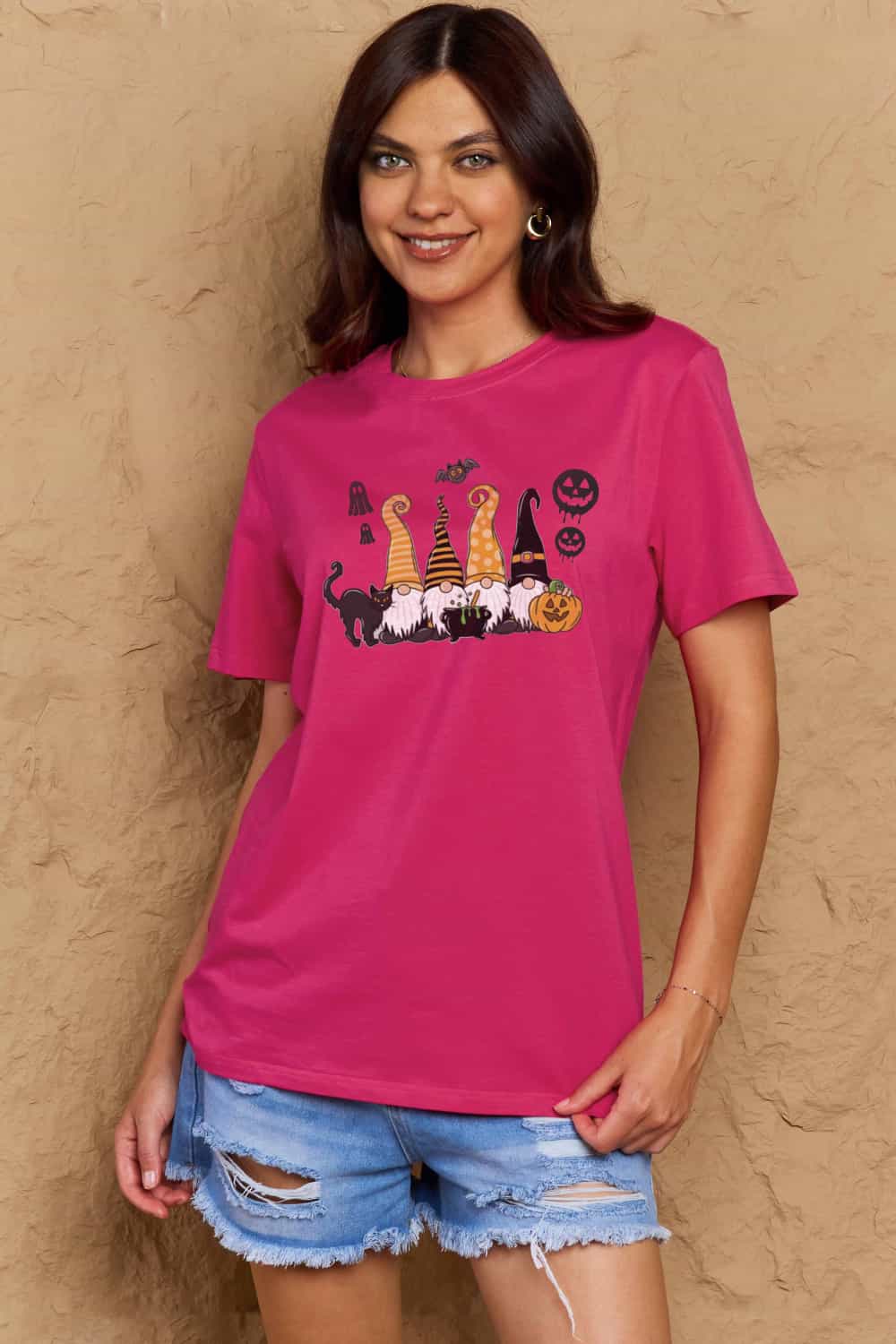 Simply Love Full Size Halloween Theme Graphic Cotton T-Shirt Trendsi