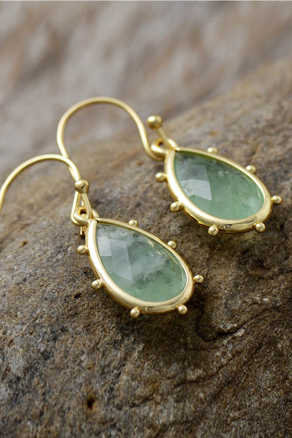 Natural Stone Teardrop Earrings Trendsi