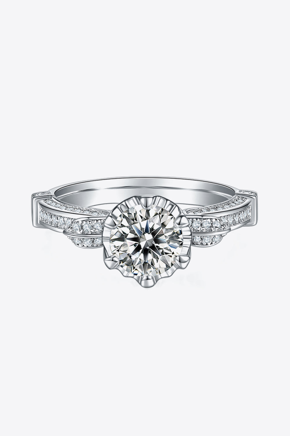 Adored 1 Carat Moissanite 925 Sterling Silver Ring Trendsi