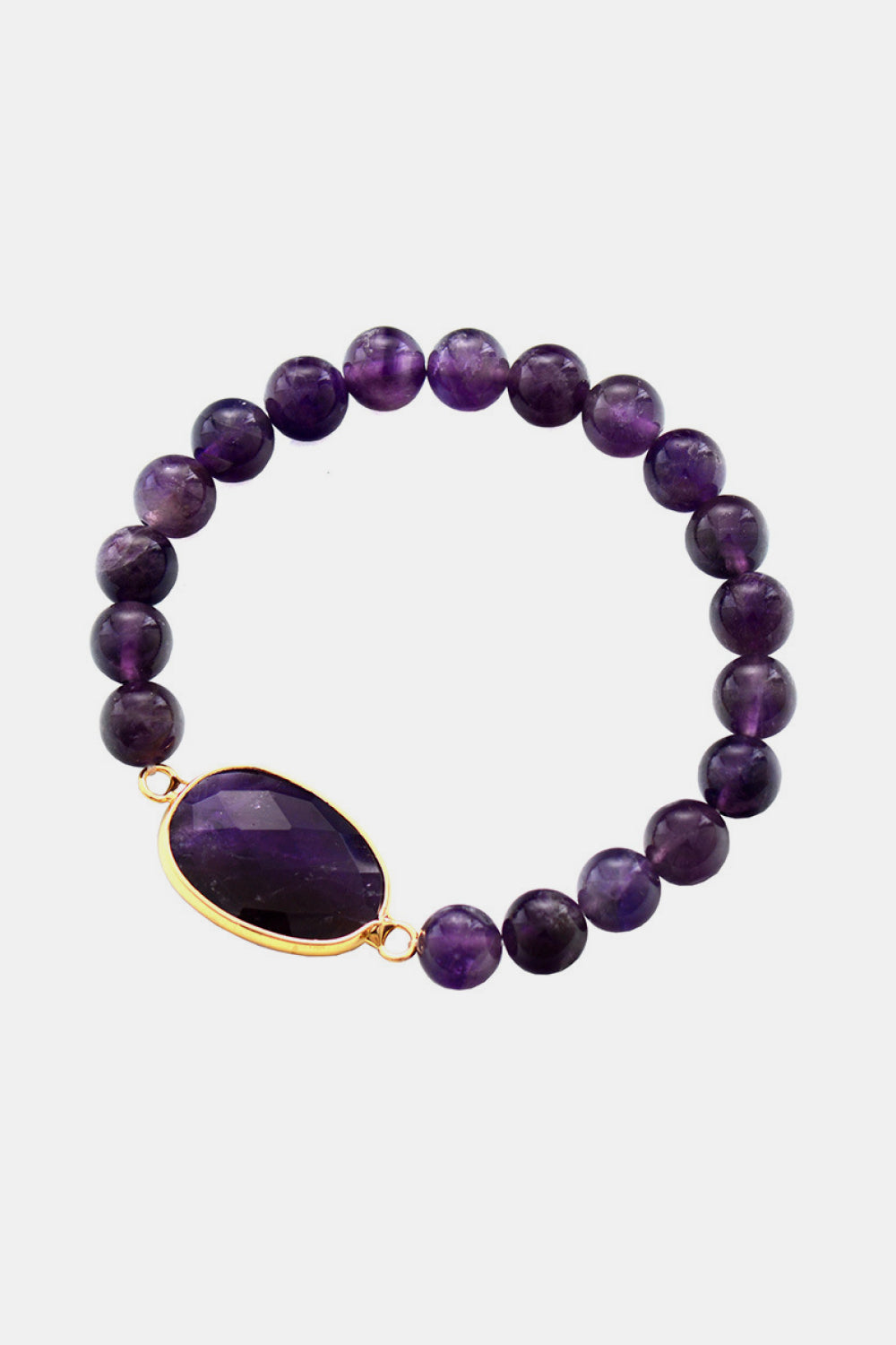 Handmade Amethyst Beaded Bracelet Trendsi