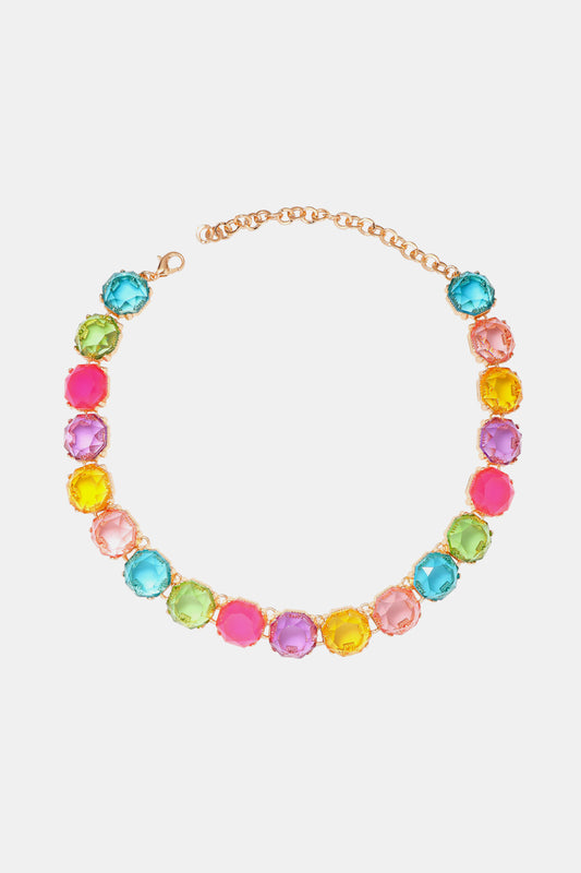 Zinc Alloy Resin Necklace Trendsi