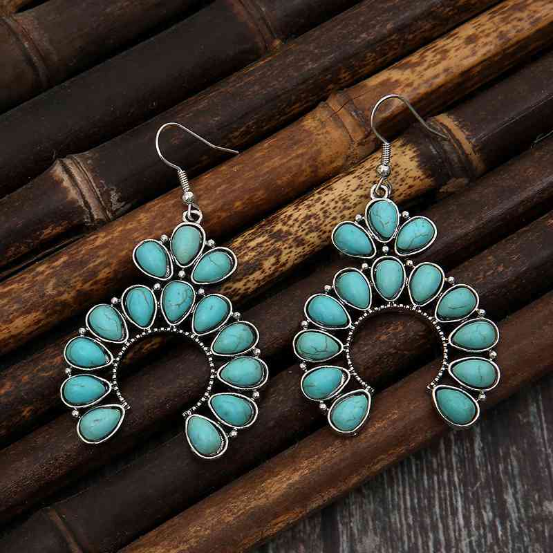 Artificial Turquoise Drop Earrings Trendsi