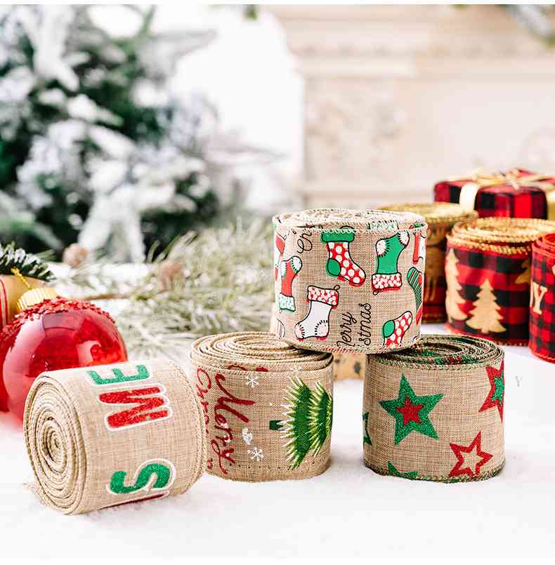 Christmas Polyester Ribbon Trendsi