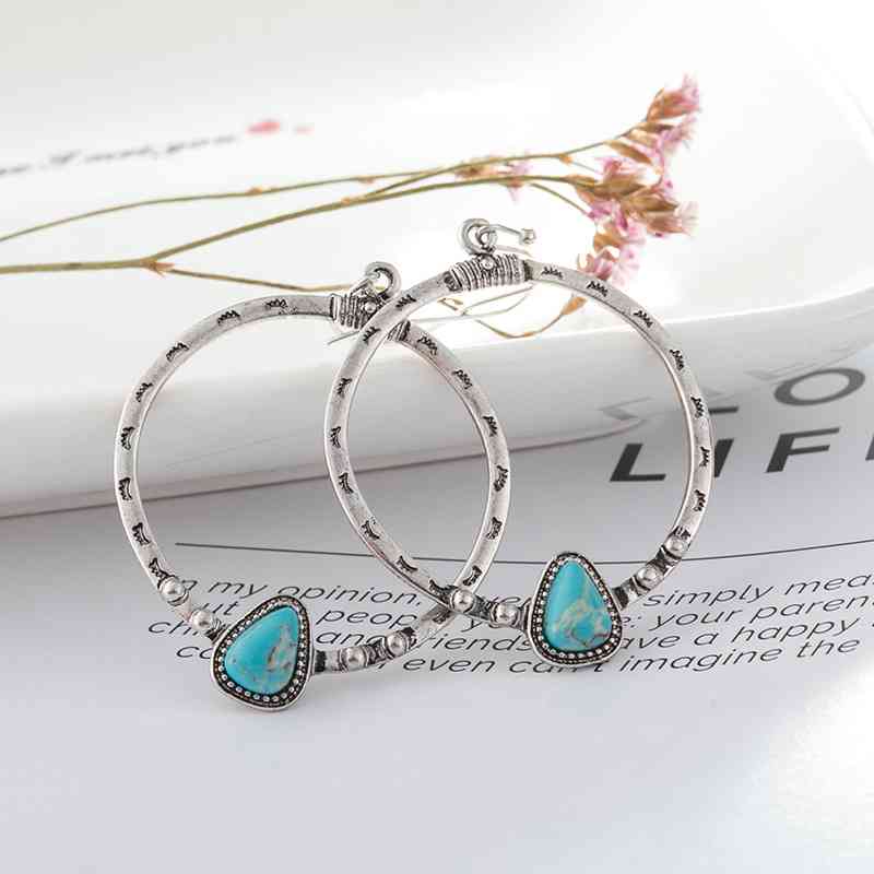 Artificial Turquoise Drop Earrings Trendsi