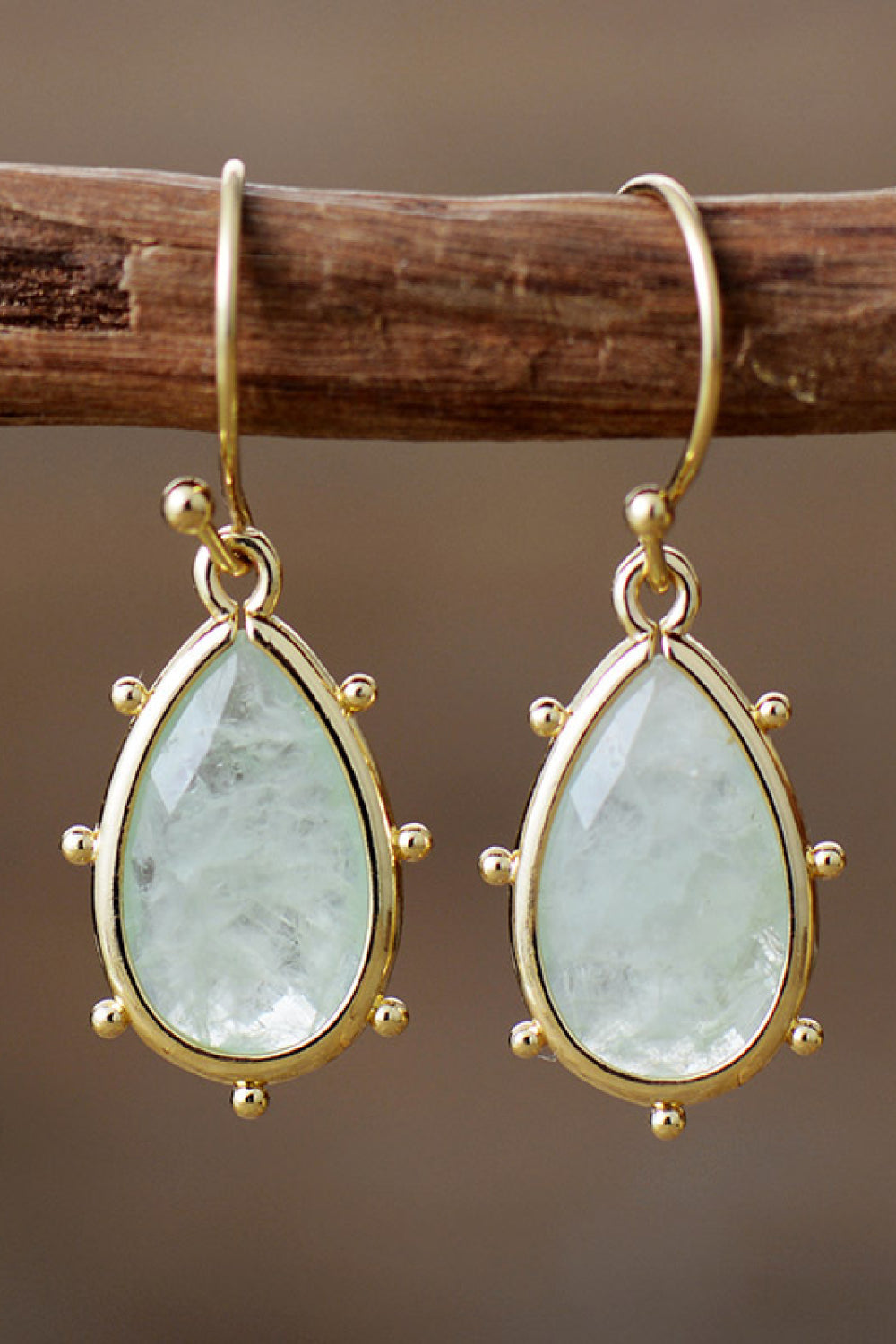 Natural Stone Teardrop Earrings Trendsi
