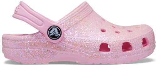 Crocs Classic Glitter Clogs, Flamingo, 3 US Unisex Little Kid Crocs