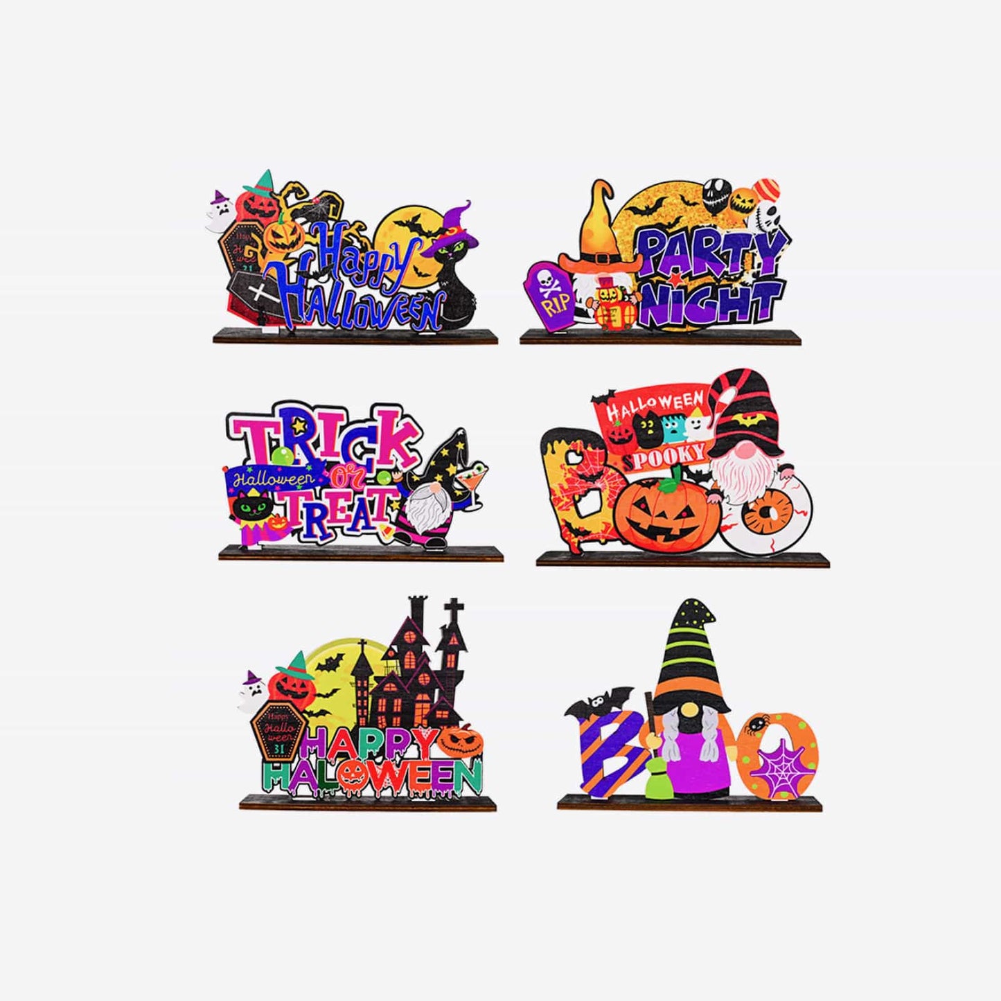 Assorted 2-Piece Halloween Element Ornaments Trendsi