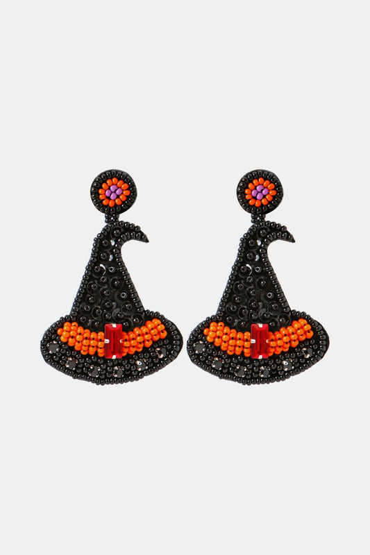 Witch's Hat Shape Beaded Dangle Earrings Trendsi