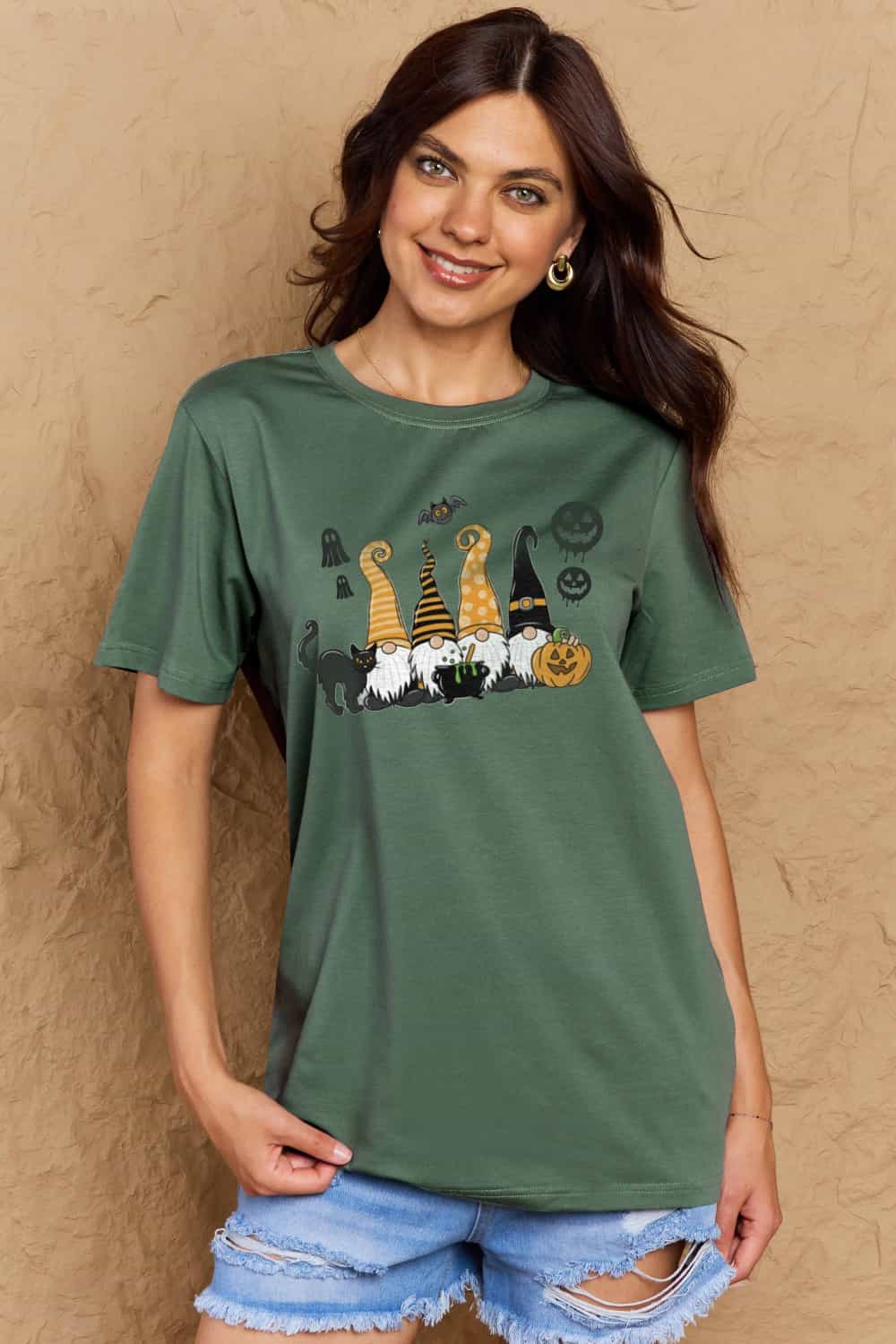 Simply Love Full Size Halloween Theme Graphic Cotton T-Shirt Trendsi