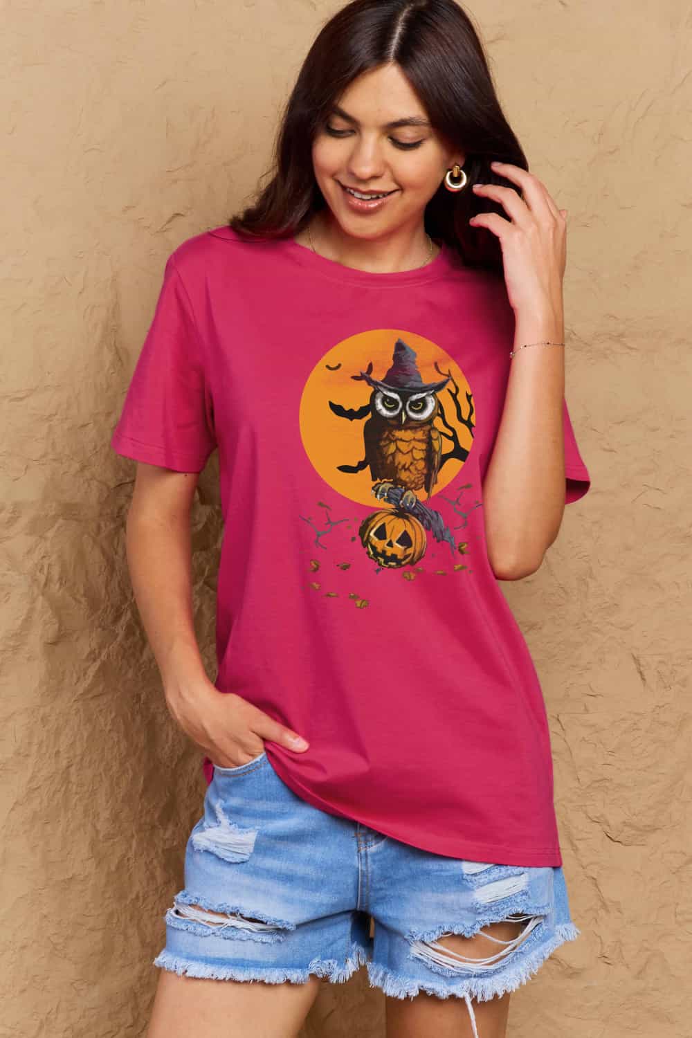 Simply Love Full Size Holloween Theme Graphic Cotton T-Shirt Trendsi