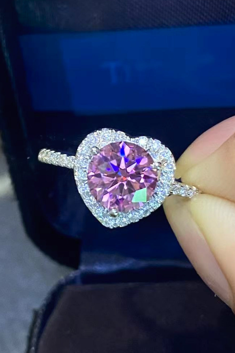 Lifelong Journey 1 Carat Moissanite Heart Ring Trendsi