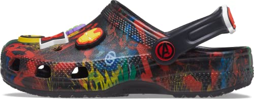 Crocs Kids' Superhero Clog , Marvel/Black, 3 Little Kid Crocs