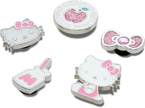 Crocs Jibbitz 5-Pack Hello Kitty and Friends Sparkly Shoe Charms, Jibbitz Shoe Charms, Sanrio Crocs Charms Crocs