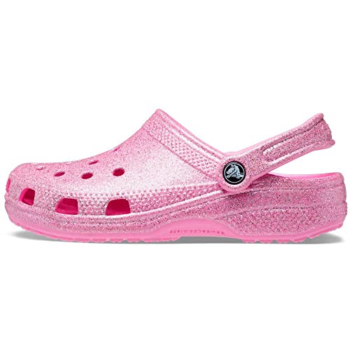 Crocs Unisex Men's and Women's Classic Sparkly Clog | Metallic and Glitter Shoes, Taffy Pink, 6 Men/8 Women Crocs