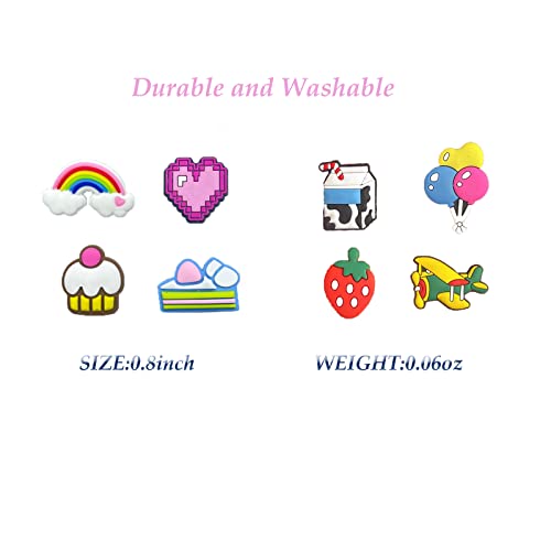 35,50,100 Pcs Random PVC Shoe Charms,Garden Shoes Cute Shoe Charms Wristband Bracelet Decoration with Different Designs Shape for Girls,Boys and Adult Party Gift(35) CXPHT