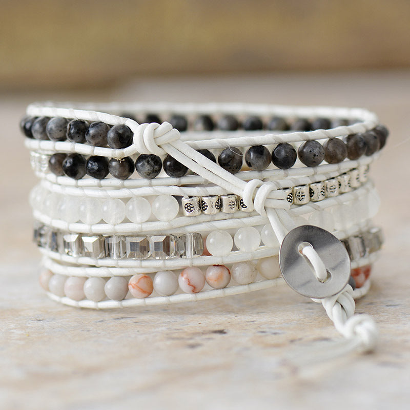 Natural Stone Layered Bracelet Trendsi