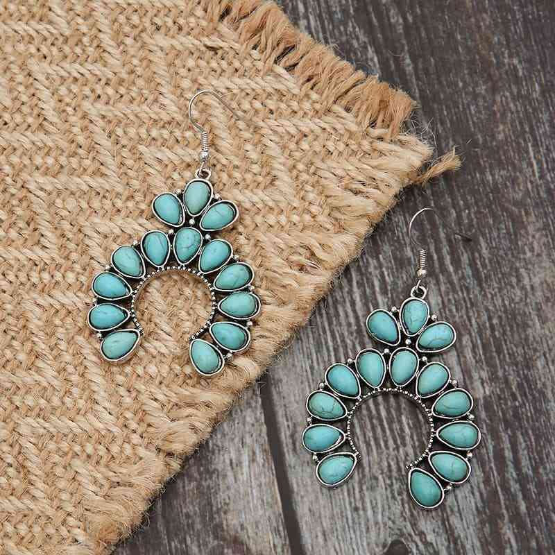 Artificial Turquoise Drop Earrings Trendsi