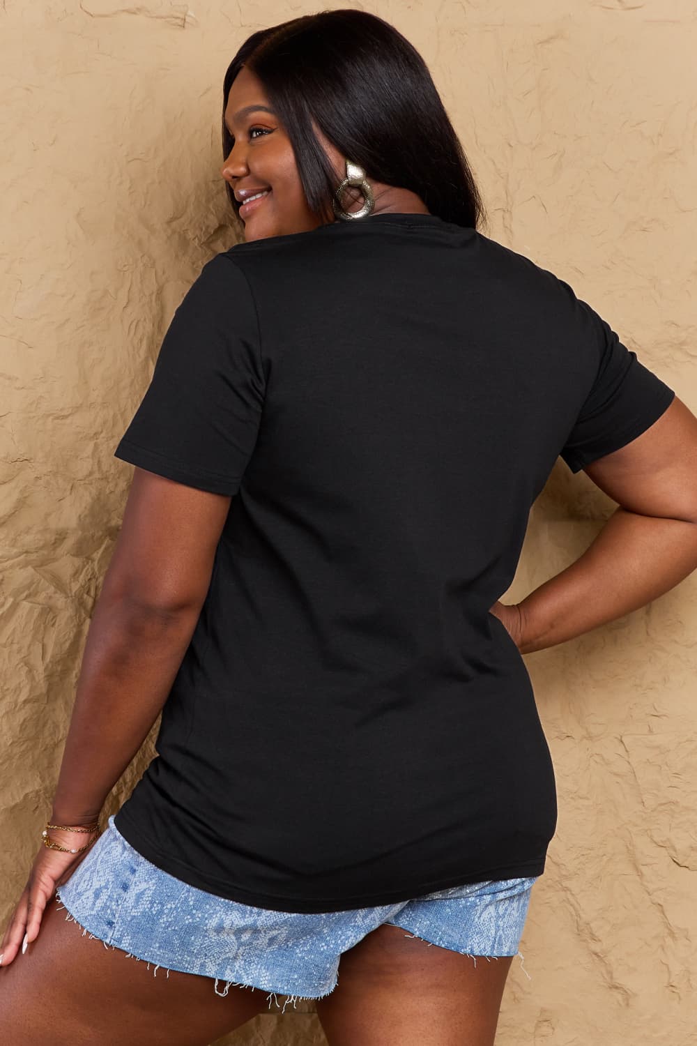 Simply Love Full Size Cat & Pumpkin Graphic Cotton T-Shirt Trendsi