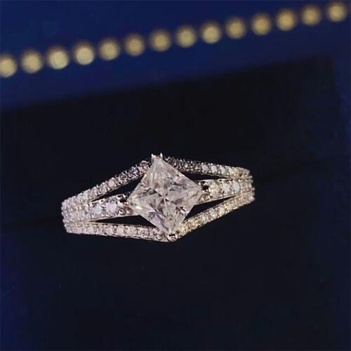 1 Carat Moissanite 925 Sterling Silver Ring Trendsi