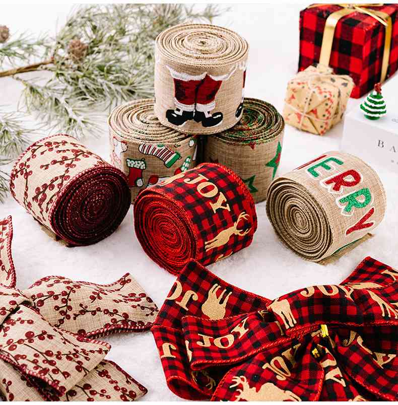 Christmas Polyester Ribbon Trendsi