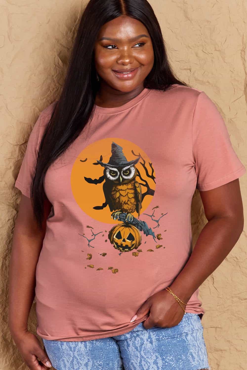 Simply Love Full Size Holloween Theme Graphic Cotton T-Shirt Trendsi