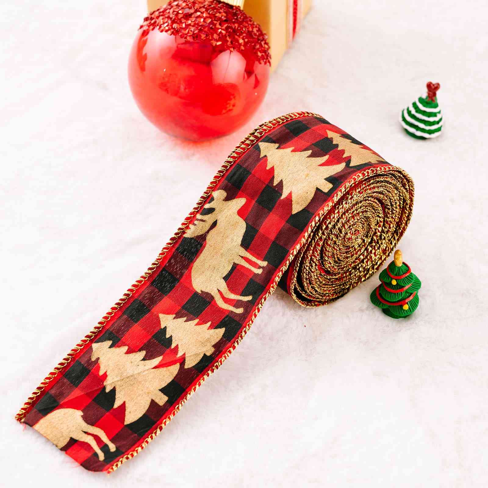 Christmas Polyester Ribbon Trendsi