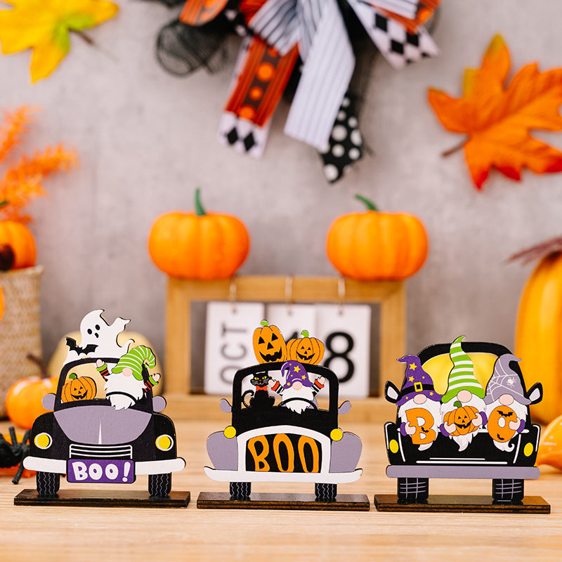 3-Piece Halloween Element Car-Shape Ornaments Trendsi