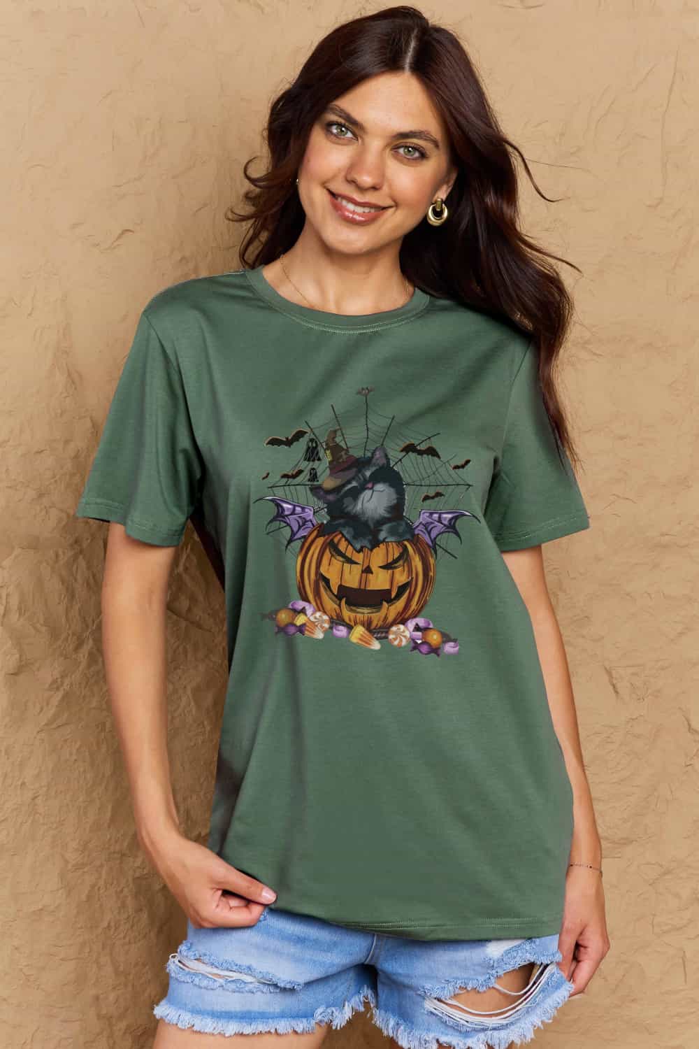 Simply Love Full Size Jack-O'-Lantern Graphic T-Shirt Trendsi