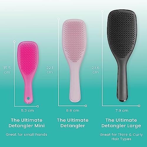 Tangle Teezer x Barbie The Mini Ultimate Detangling Brush, Dry and Wet Hair Brush Detangler for Traveling and Small Hands, Totally Pink TANGLE TEEZER