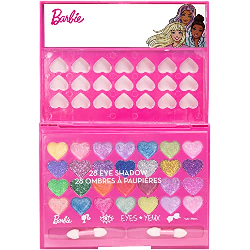 Barbie - Townley Girl Beauty Compact Set Kit with Brushes, Eye Shadow Palette, 28 Eye Shadows, 6 Lip Gloss & 4 Blushes Makeup Set for Kids Girls, Ages 6+ Perfect for Parties, Sleepovers and Makeovers Townley Girl