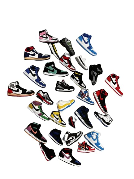 Sneaker Croc Charms 30PCS Decorations PVC Shoes Charm for Croc Pins Clog Cute Accessories for Shoes, Bracelet Wristband Gift for Birthday Party Favors Holiday honeybeebowtique