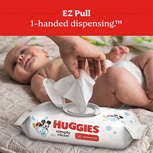 Huggies Simply Clean Fragrance-Free Baby Wipes, 64 Count (Pack of 11) (704 Wipes Total) HUGGIES