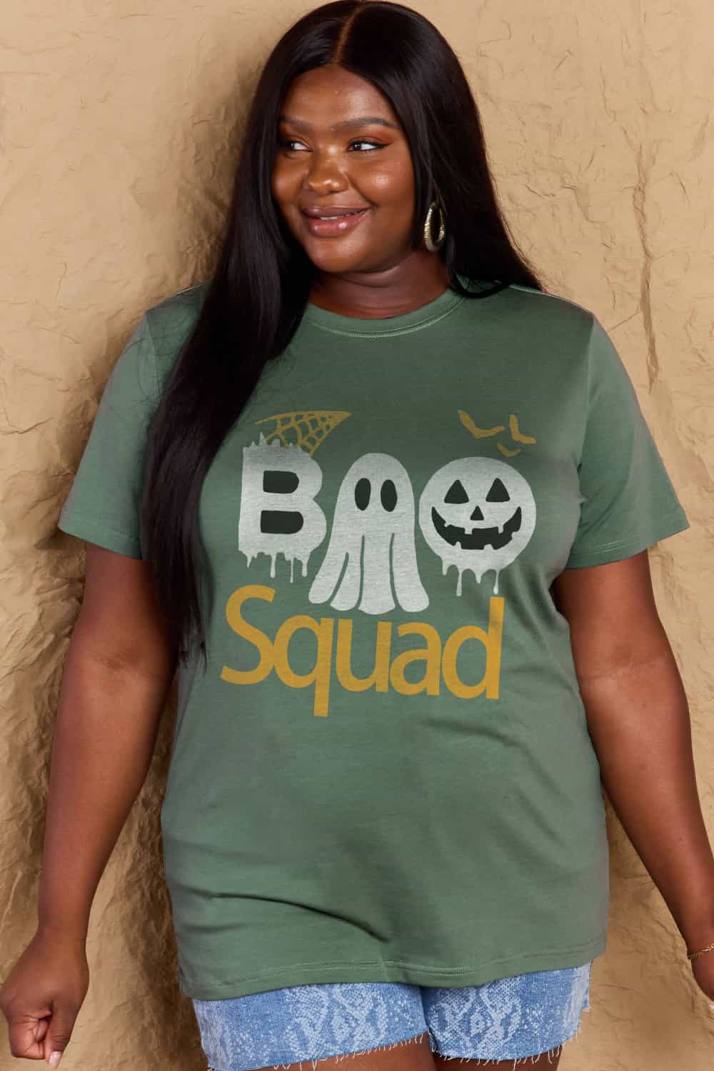 Simply Love Full Size BOO SQUAD Graphic Cotton T-Shirt Trendsi