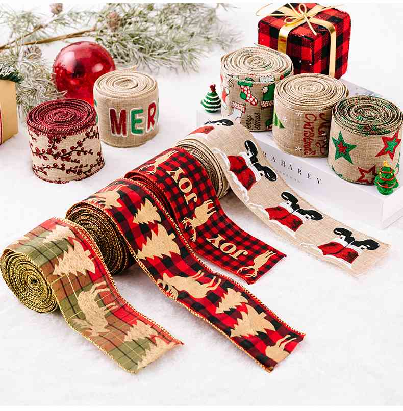 Christmas Polyester Ribbon Trendsi