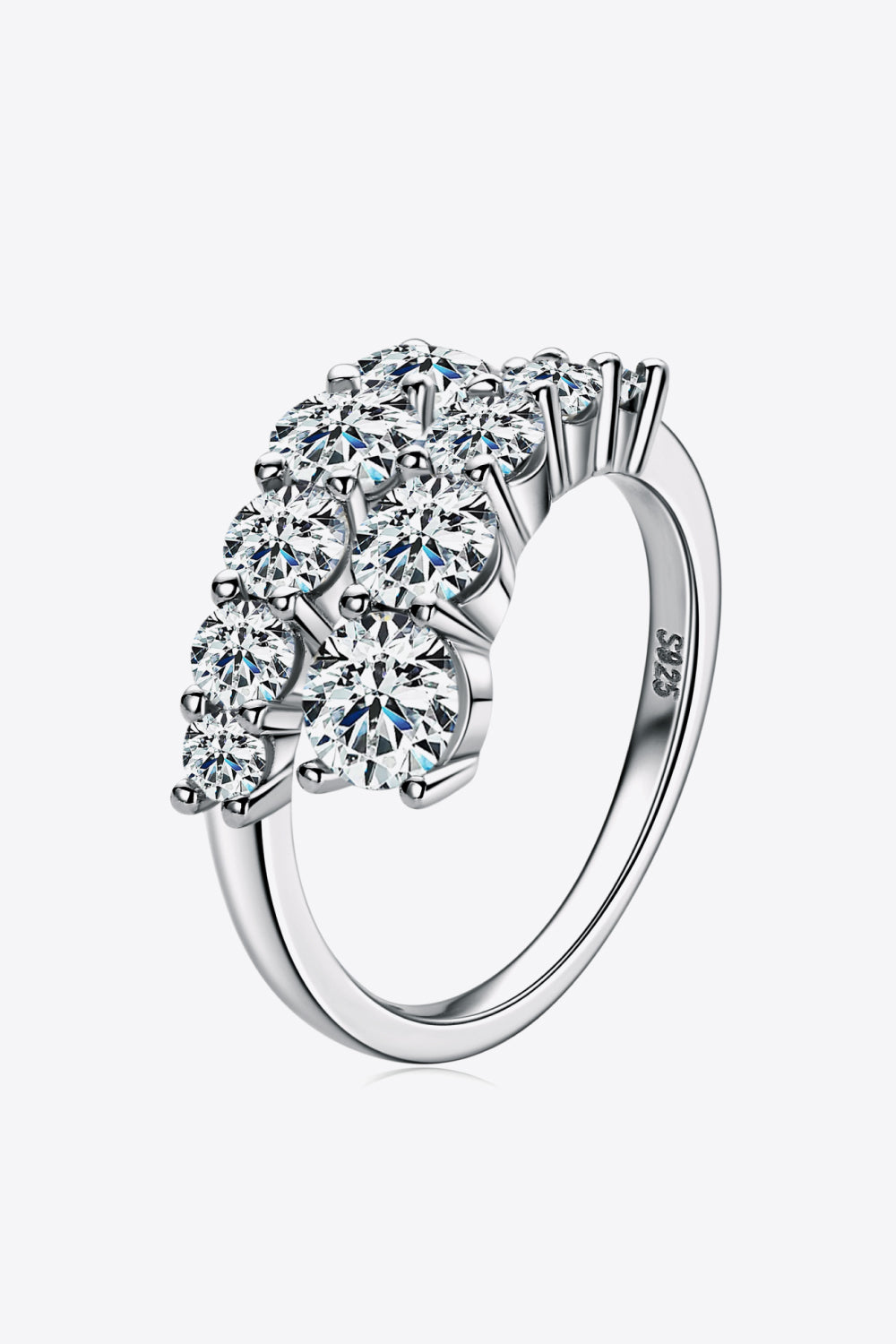 Adored Moissanite 925 Sterling Silver Ring Trendsi