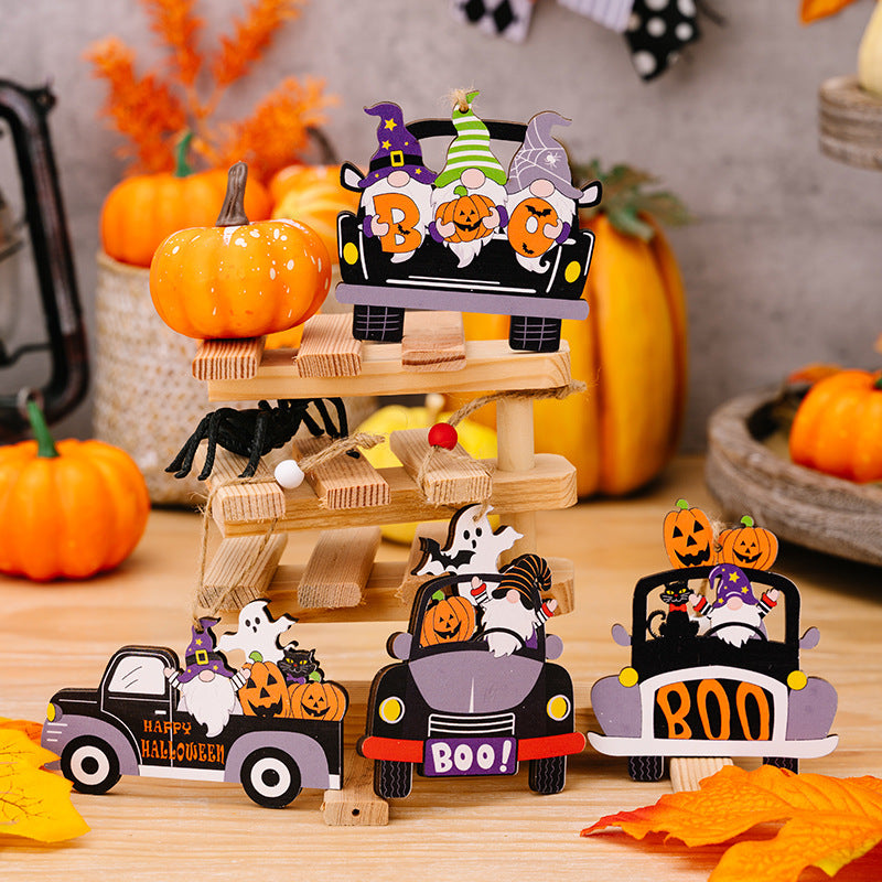 4-Piece Halloween Element Car-Shape Hanging Widgets Trendsi