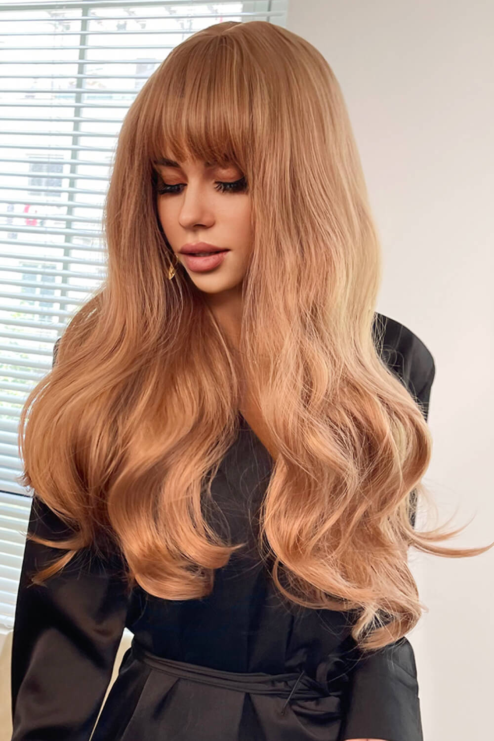 Natural Wave Full Machine Synthetic Wigs 26" Trendsi