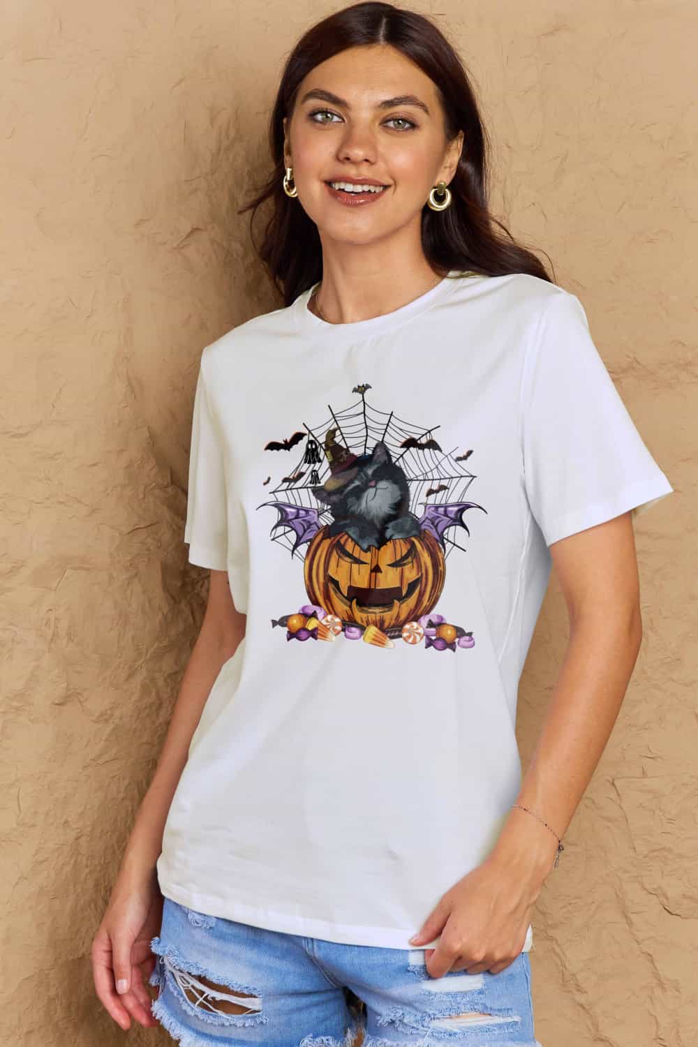 Simply Love Full Size Jack-O'-Lantern Graphic T-Shirt Trendsi