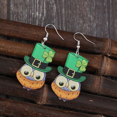 Owl Acrylic Dangle Earrings Trendsi
