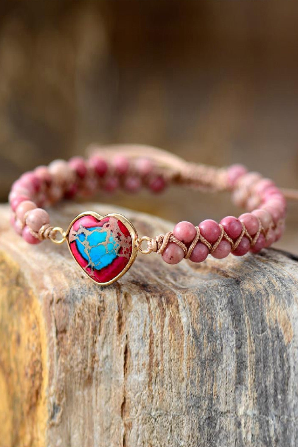 Handmade Heart Shape Natural Stone Bracelet Trendsi