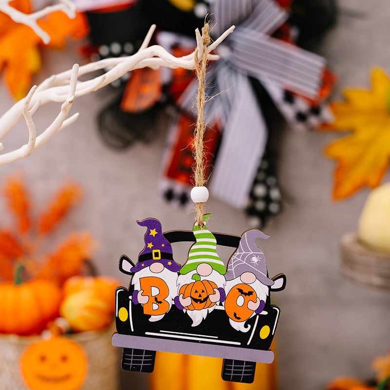 4-Piece Halloween Element Car-Shape Hanging Widgets Trendsi