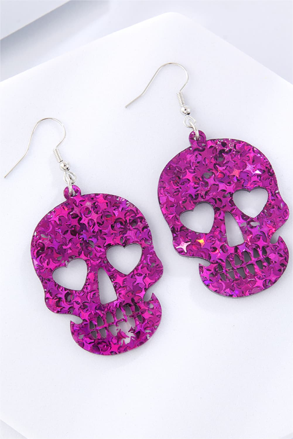 Acrylic Skull Drop Earrings Trendsi