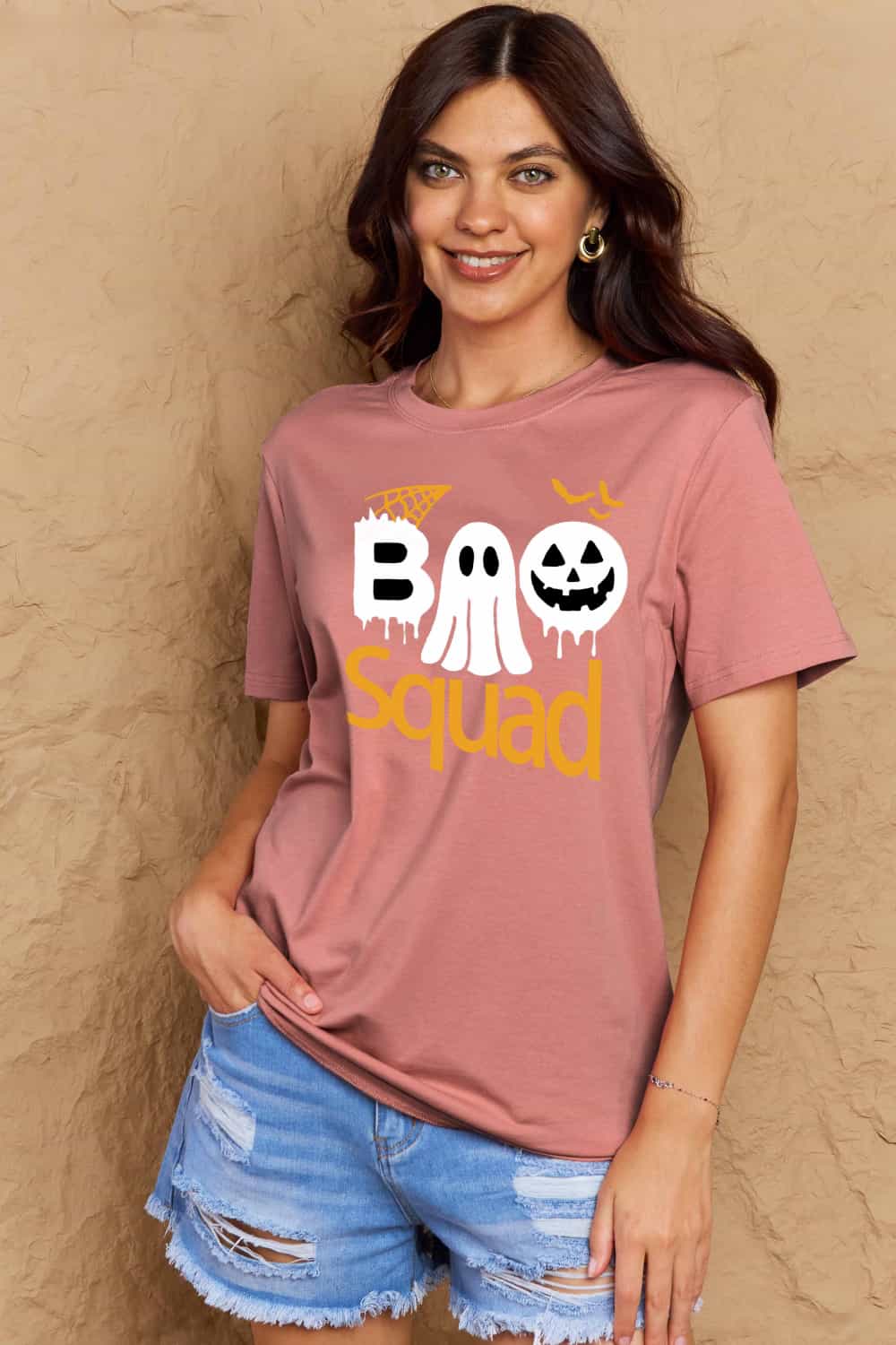 Simply Love Full Size BOO SQUAD Graphic Cotton T-Shirt Trendsi