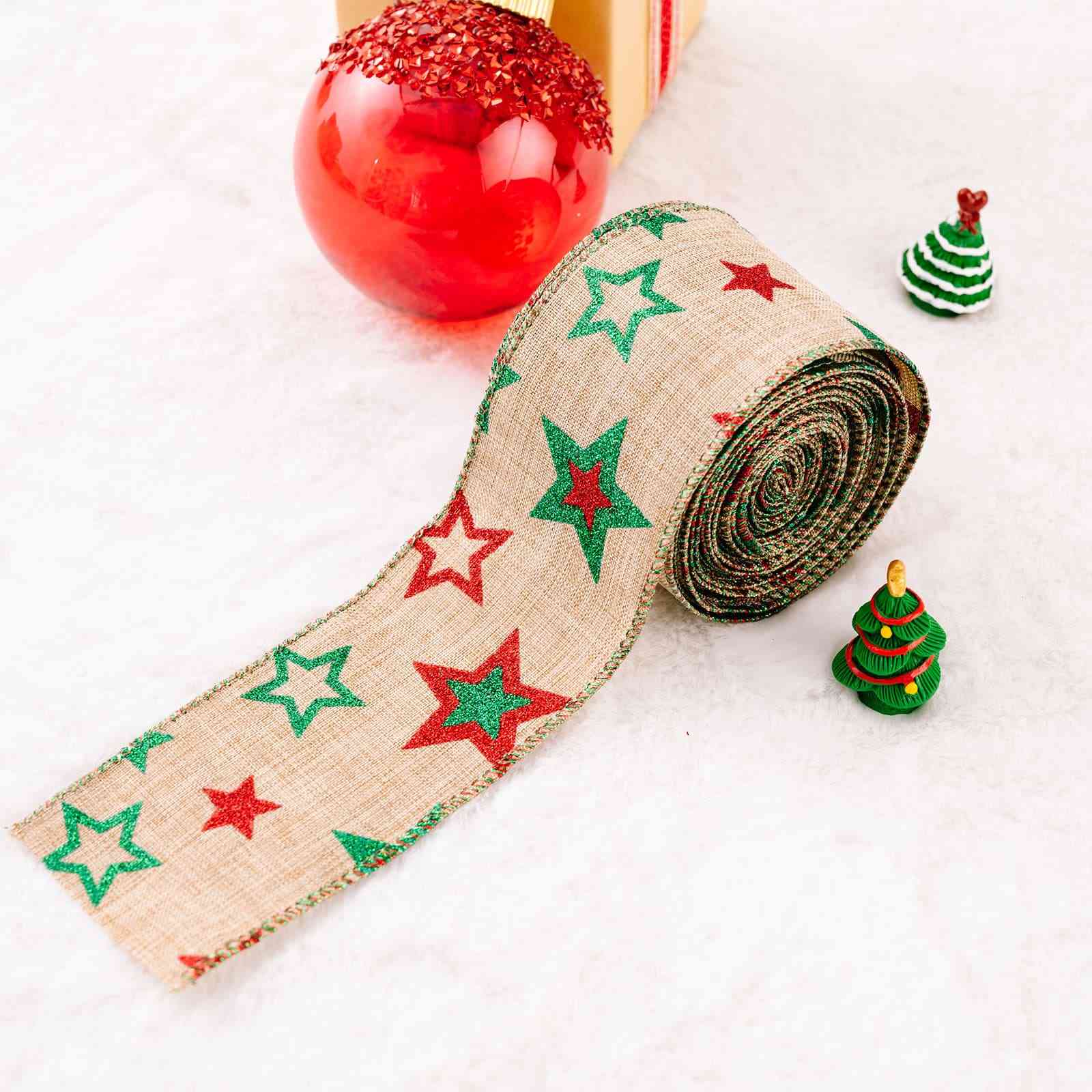 Christmas Polyester Ribbon Trendsi