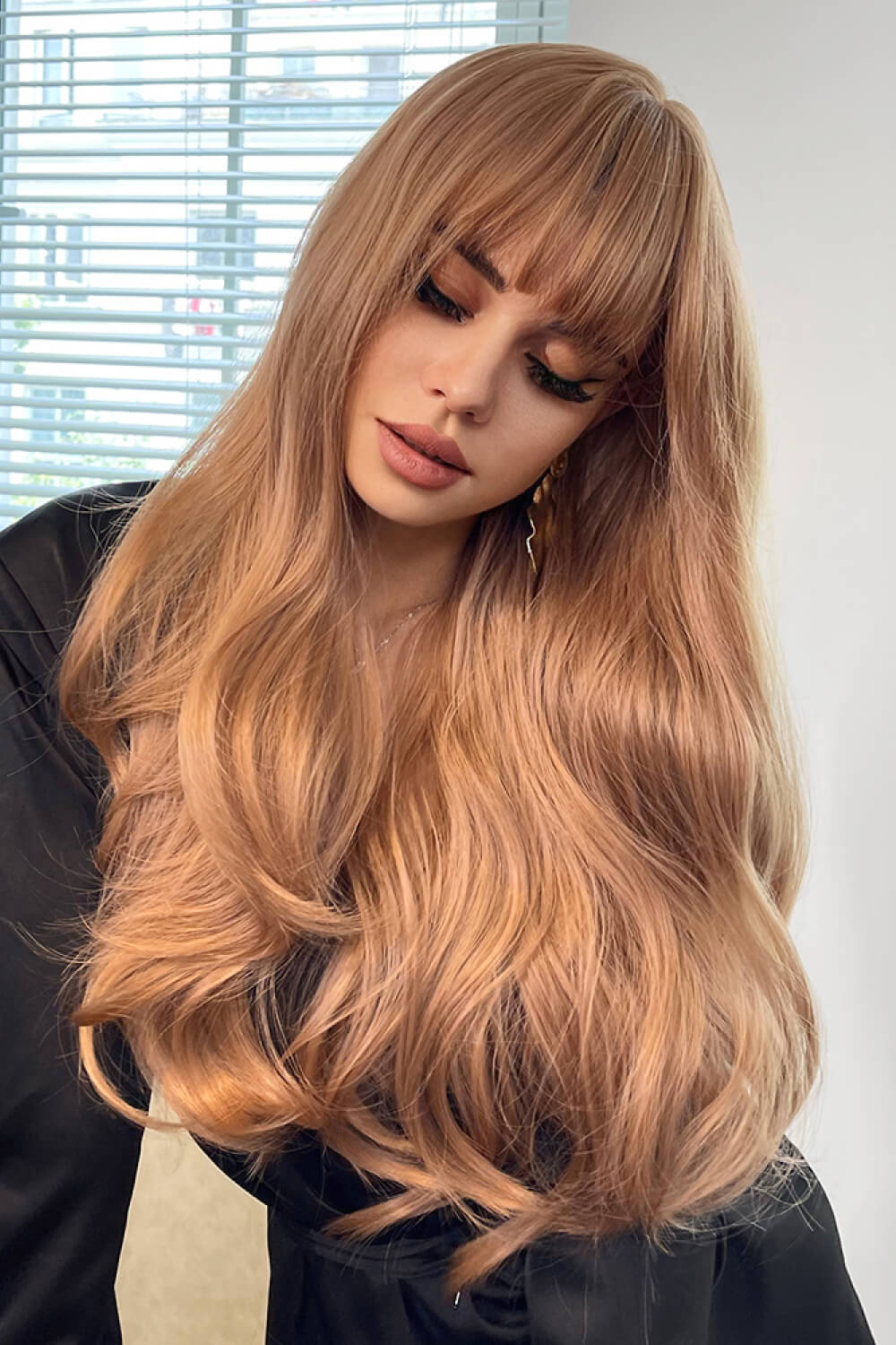 Natural Wave Full Machine Synthetic Wigs 26" Trendsi