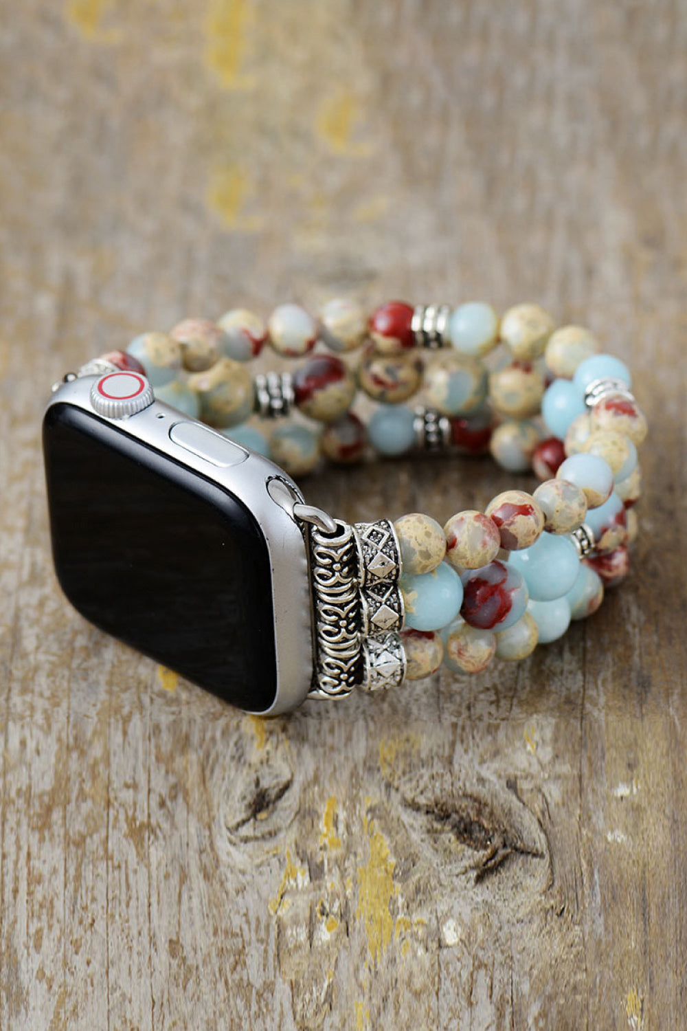 Synthetic Imperial Jasper Beaded Watchband Bracelet Trendsi