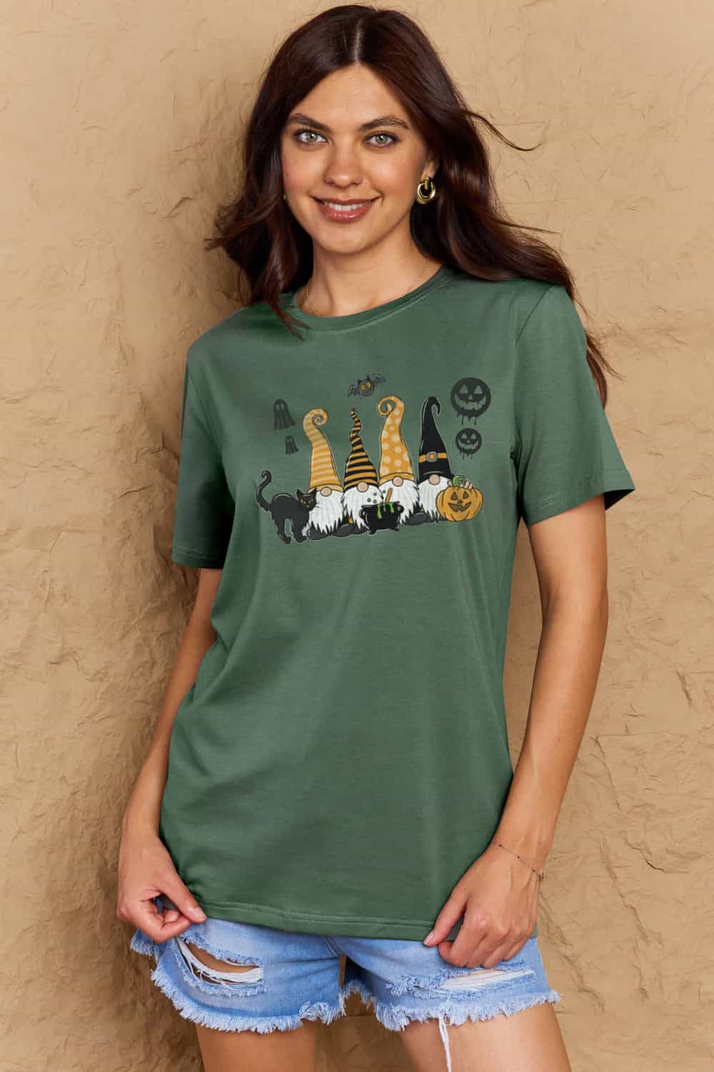 Simply Love Full Size Halloween Theme Graphic Cotton T-Shirt Trendsi