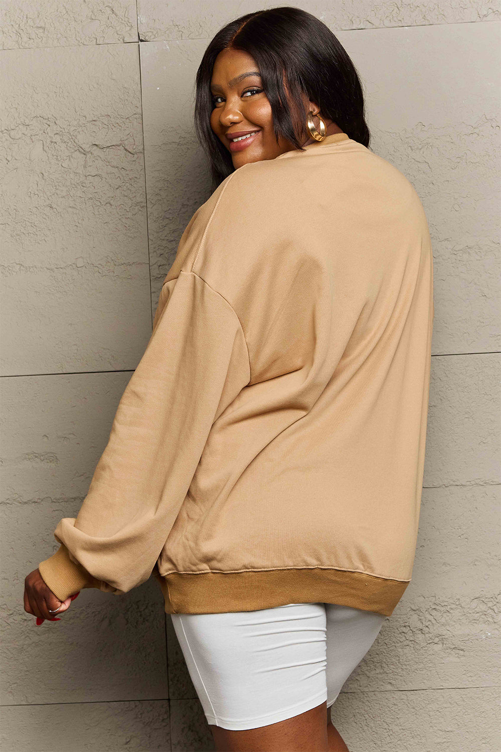 Simply Love Full Size MOM STER Graphic Sweatshirt Trendsi