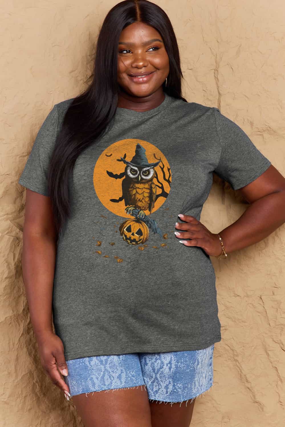 Simply Love Full Size Holloween Theme Graphic Cotton T-Shirt Trendsi