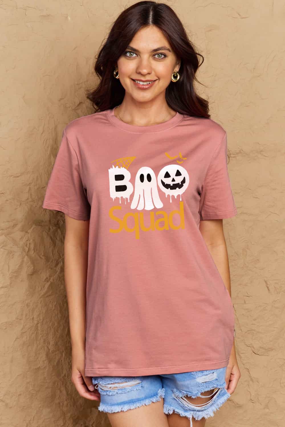 Simply Love Full Size BOO SQUAD Graphic Cotton T-Shirt Trendsi